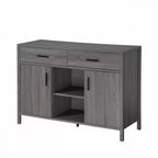 FC Design Aparador con Alacena de Almacenamiento de 47W, Armario Auxiliar para Comedor, Mesa Buffet con Dos Alacenas y Cajones