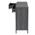 FC Design Aparador con Alacena de Almacenamiento de 47W, Armario Auxiliar para Comedor, Mesa Buffet con Dos Alacenas y Cajones