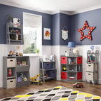 Armario RiverRidge Kids' Corner Playroom con 6 compartimentos de almacenamiento de juguetes y 3 estantes en ángulo