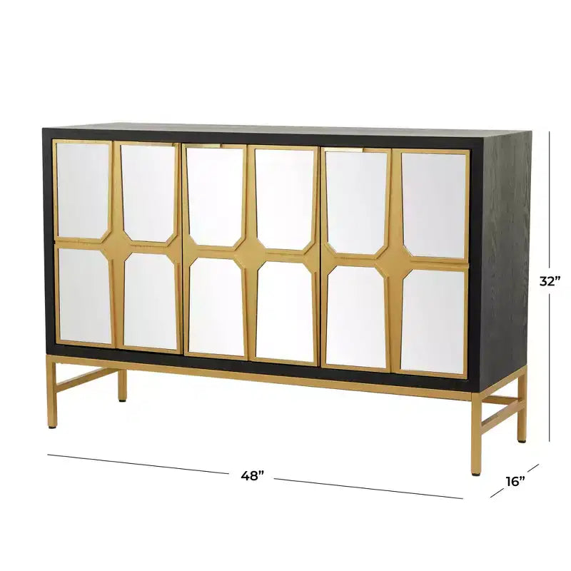 Gabinete Glam de Madera con Espejo - Olivia & May