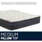 Continental Sleep, colchón híbrido con espuma viscoelástica tipo «pillow top» de firmeza media de 9 pulgadas, compatible con camas ajustables