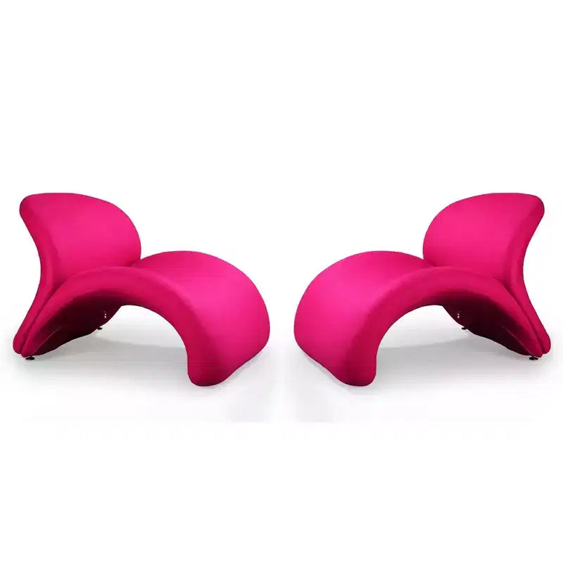 Juego de 2 sillones decorativos Rosebud de mezcla de lana - Manhattan Comfort