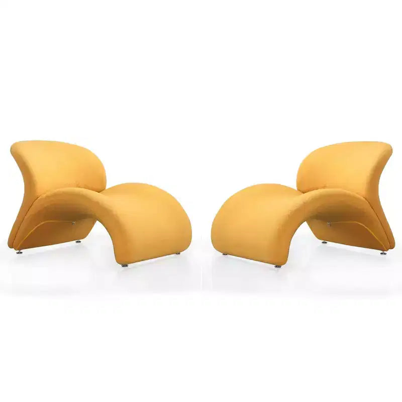 Juego de 2 sillones decorativos Rosebud de mezcla de lana - Manhattan Comfort