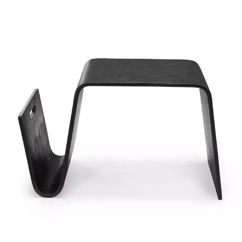 Mesa auxiliar Brookside de madera contrachapada y chapa de fresno - Manhattan Comfort