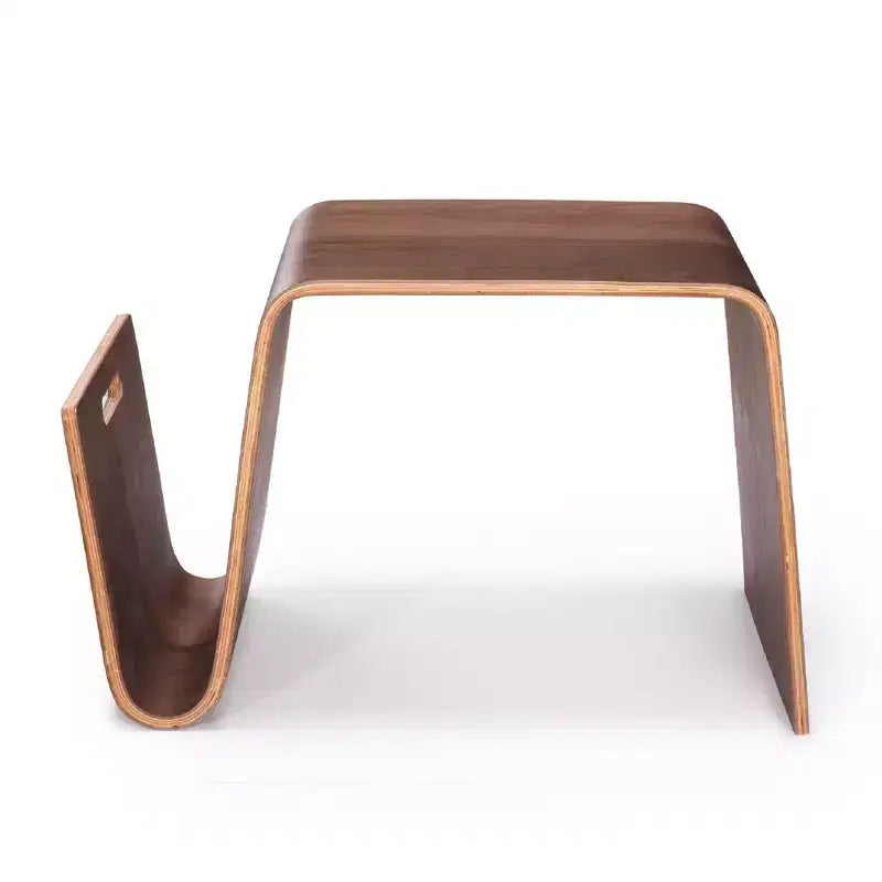 Mesa auxiliar Brookside de madera contrachapada y chapa de fresno - Manhattan Comfort