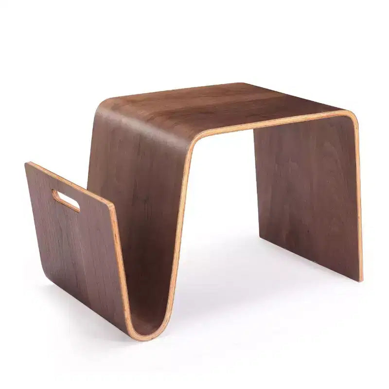 Mesa auxiliar Brookside de madera contrachapada y chapa de fresno - Manhattan Comfort