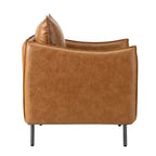 Juego de 2 sillones de cuero vegano con patas de metal Felix Upholstery para sala de estar | KARAT HOME