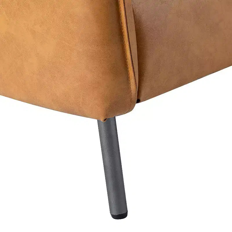 Juego de 2 sillones de cuero vegano con patas de metal Felix Upholstery para sala de estar | KARAT HOME