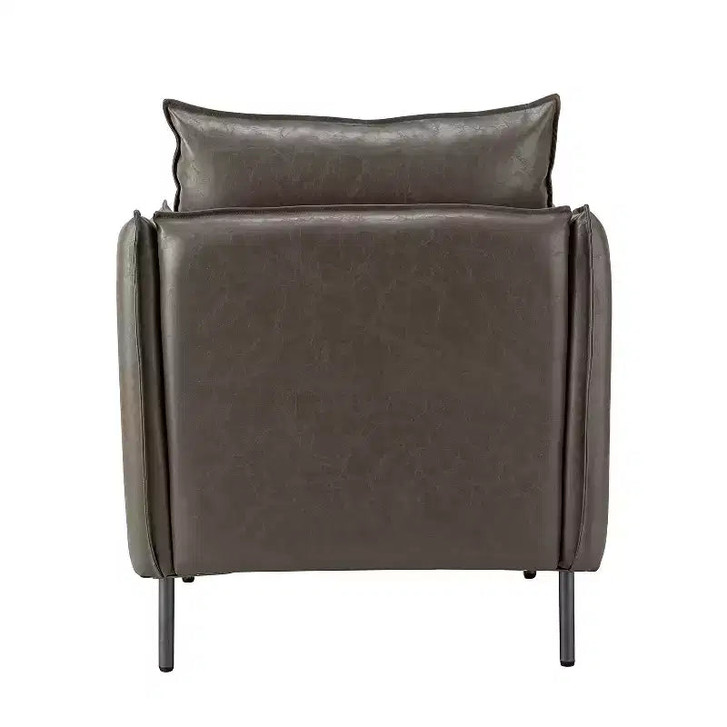 Juego de 2 sillones de cuero vegano con patas de metal Felix Upholstery para sala de estar | KARAT HOME