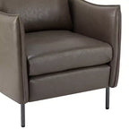 Juego de 2 sillones de cuero vegano con patas de metal Felix Upholstery para sala de estar | KARAT HOME