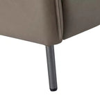 Juego de 2 sillones de cuero vegano con patas de metal Felix Upholstery para sala de estar | KARAT HOME