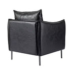 Juego de 2 sillones de cuero vegano con patas de metal Felix Upholstery para sala de estar | KARAT HOME