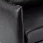 Juego de 2 sillones de cuero vegano con patas de metal Felix Upholstery para sala de estar | KARAT HOME