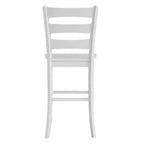 Flash Furniture Liesel - Juego de 2 taburetes de bar comerciales de madera maciza, estilo clásico, con respaldo de escalera, altura de bar