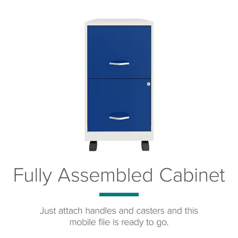 Archivador vertical Space Solutions de 2 cajones y 18 pulgadas de profundidad con ancho para cartas