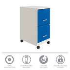 Archivador vertical Space Solutions de 2 cajones y 18 pulgadas de profundidad con ancho para cartas