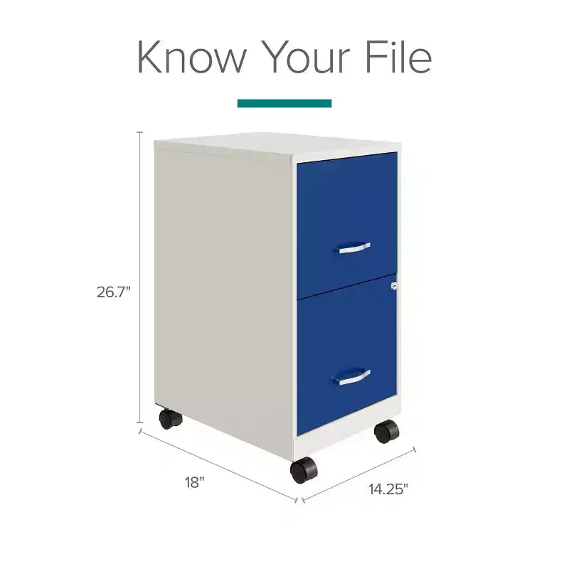 Archivador vertical Space Solutions de 2 cajones y 18 pulgadas de profundidad con ancho para cartas