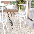 Juego de 2 sillas de comedor Windsor de grado comercial Ingrid de Flash Furniture, sillas de comedor de restaurante de madera maciza sin brazos con respaldo de husillo