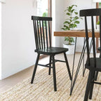 Juego de 2 sillas de comedor Windsor de grado comercial Ingrid de Flash Furniture, sillas de comedor de restaurante de madera maciza sin brazos con respaldo de husillo