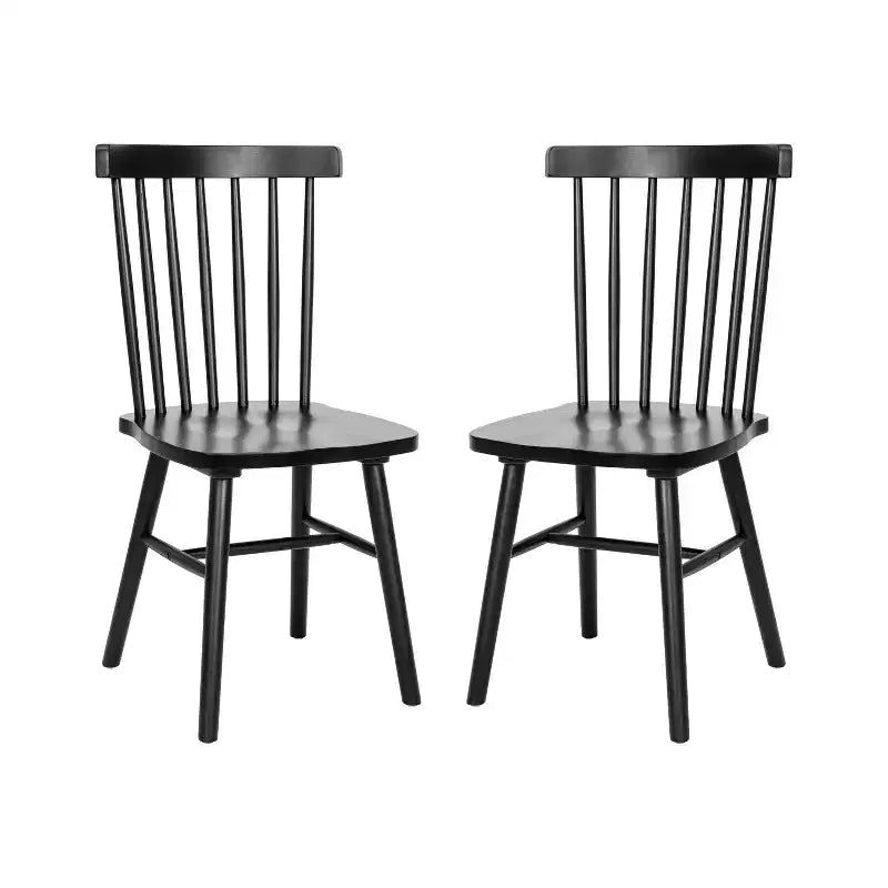 Juego de 2 sillas de comedor Windsor de grado comercial Ingrid de Flash Furniture, sillas de comedor de restaurante de madera maciza sin brazos con respaldo de husillo
