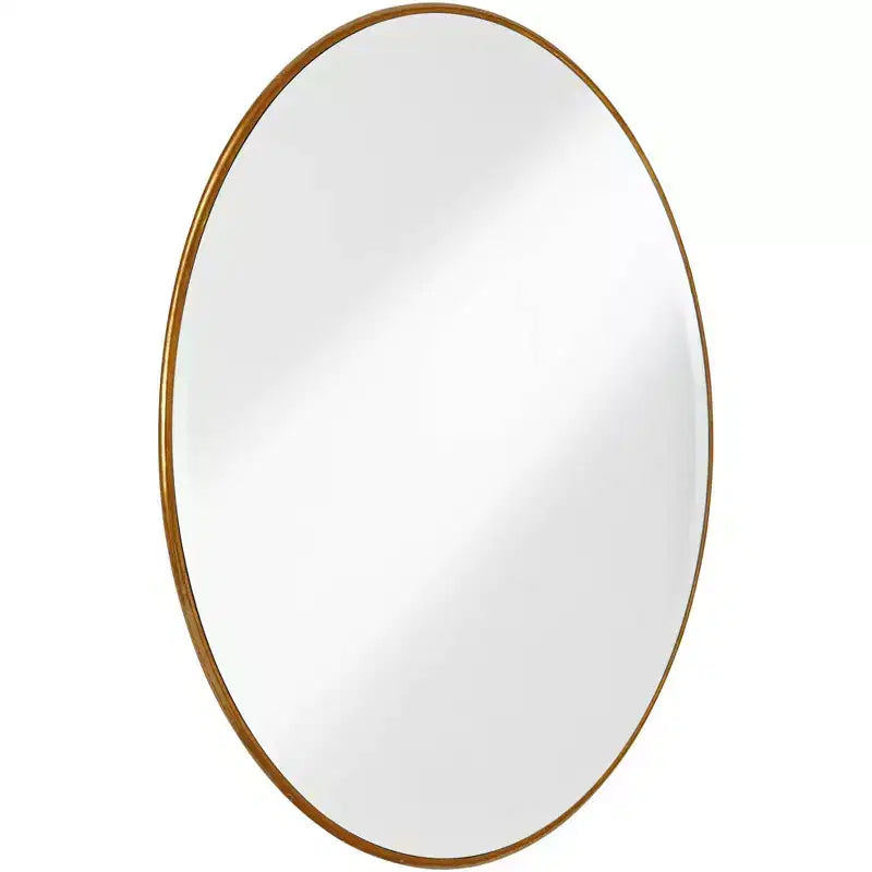 Espejo de pared decorativo redondo para tocador Uttermost, borde biselado vintage, marco de hierro con pan de oro envejecido, 34 de ancho para baño, dormitorio, sala de estar, hogar