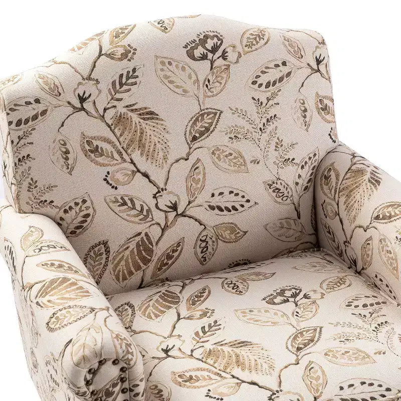 Juego de 2 sillones tapizados de madera Yahweh de estilo de transición con brazos de panel y respaldo curvado para dormitorio | ART OF LIVING DESIGNS