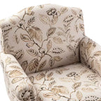 Juego de 2 sillones tapizados de madera Yahweh de estilo de transición con brazos de panel y respaldo curvado para dormitorio | ART OF LIVING DESIGNS