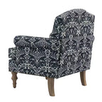 Juego de 2 sillones tapizados de madera Yahweh de estilo de transición con brazos de panel y respaldo curvado para dormitorio | ART OF LIVING DESIGNS