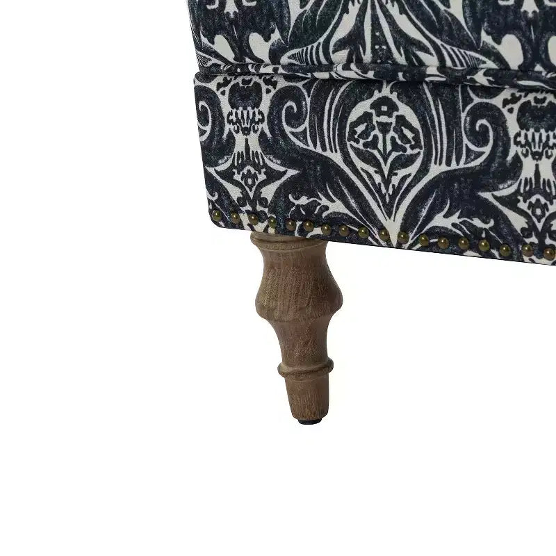 Juego de 2 sillones tapizados de madera Yahweh de estilo de transición con brazos de panel y respaldo curvado para dormitorio | ART OF LIVING DESIGNS