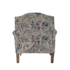 Juego de 2 sillones tapizados de madera Yahweh de estilo de transición con brazos de panel y respaldo curvado para dormitorio | ART OF LIVING DESIGNS