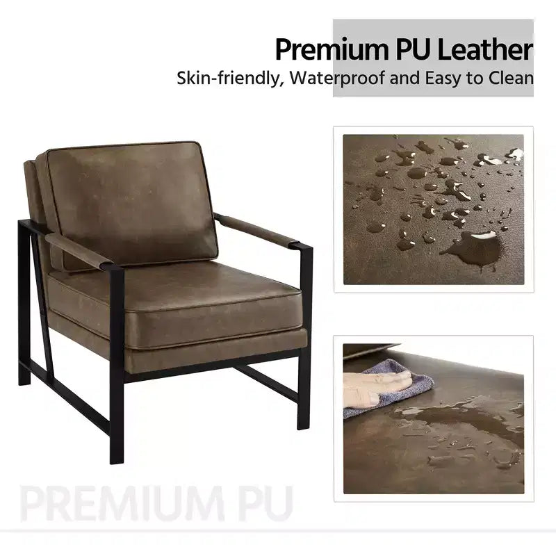 Yaheetech Sillón Retro Tapizado Silla con Brazos