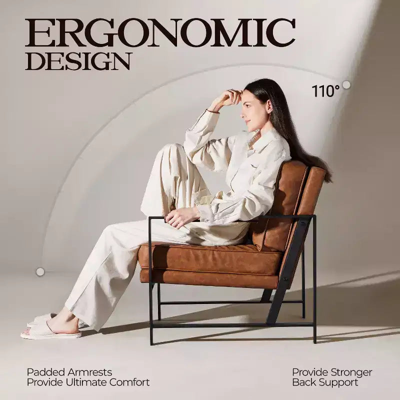 Yaheetech Sillón Retro Tapizado Silla con Brazos