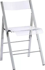 InterSpaceLiving Kasper Flex Silla plegable de lujo moderna de acrílico y lucita, paquete de 2