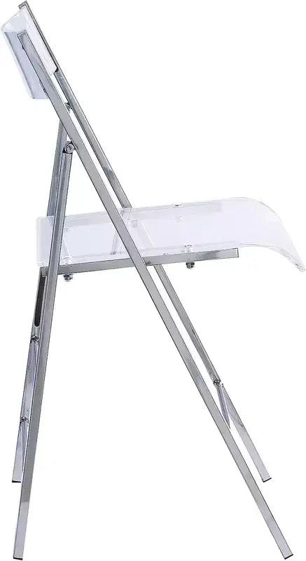 InterSpaceLiving Kasper Flex Silla plegable de lujo moderna de acrílico y lucita, paquete de 2