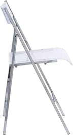 InterSpaceLiving Kasper Flex Silla plegable de lujo moderna de acrílico y lucita, paquete de 2