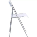 InterSpaceLiving Kasper Flex Silla plegable de lujo moderna de acrílico y lucita, paquete de 2