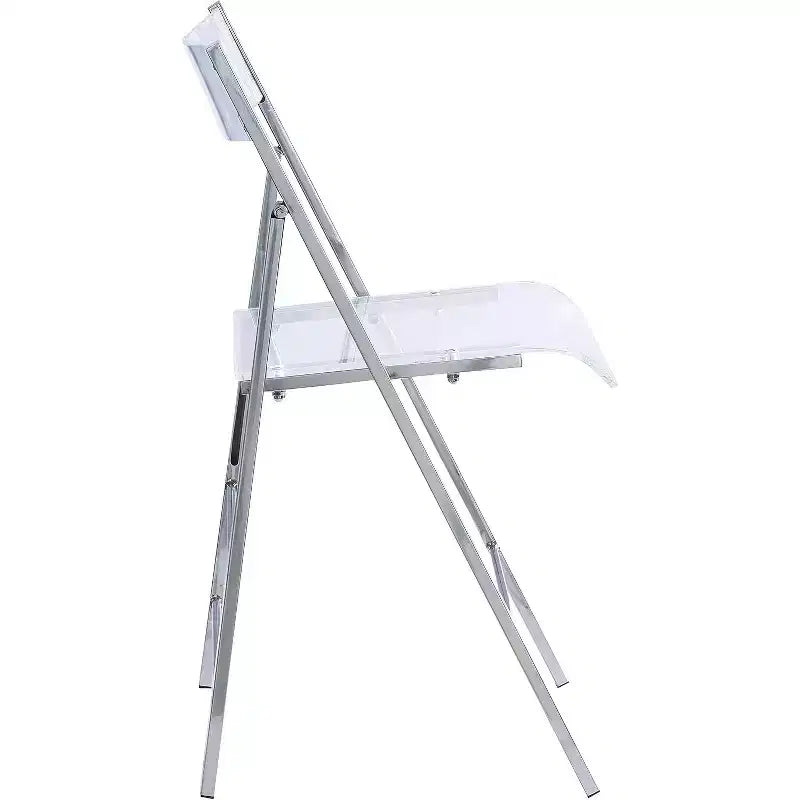 InterSpaceLiving Kasper Flex Silla plegable de lujo moderna de acrílico y lucita, paquete de 2