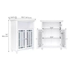 Armario de almacenamiento de suelo Teamson Home Windsor de 26.5 x 34 con 2 puertas, color blanco