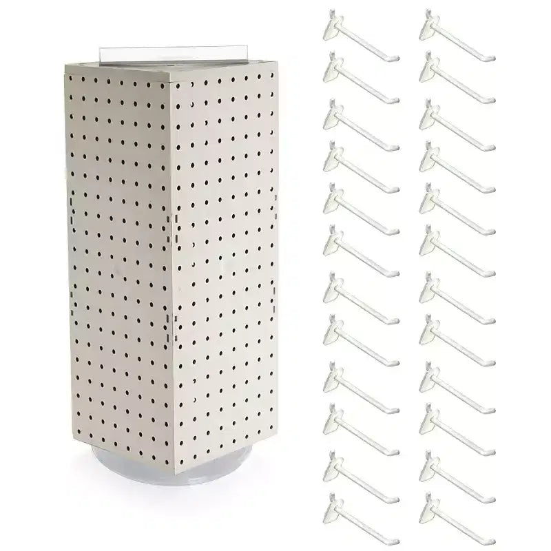 Expositor de mostrador giratorio de cuatro caras con ganchos de Azar Displays