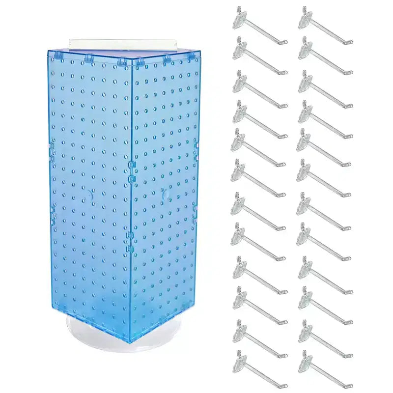 Expositor de mostrador giratorio de cuatro caras con ganchos de Azar Displays