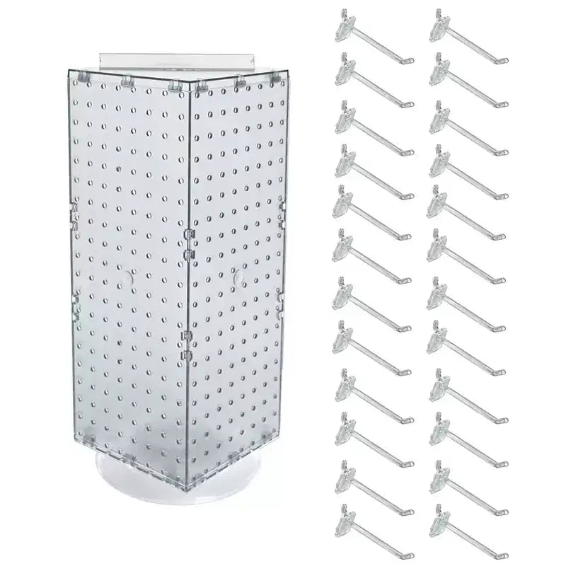 Expositor de mostrador giratorio de cuatro caras con ganchos de Azar Displays