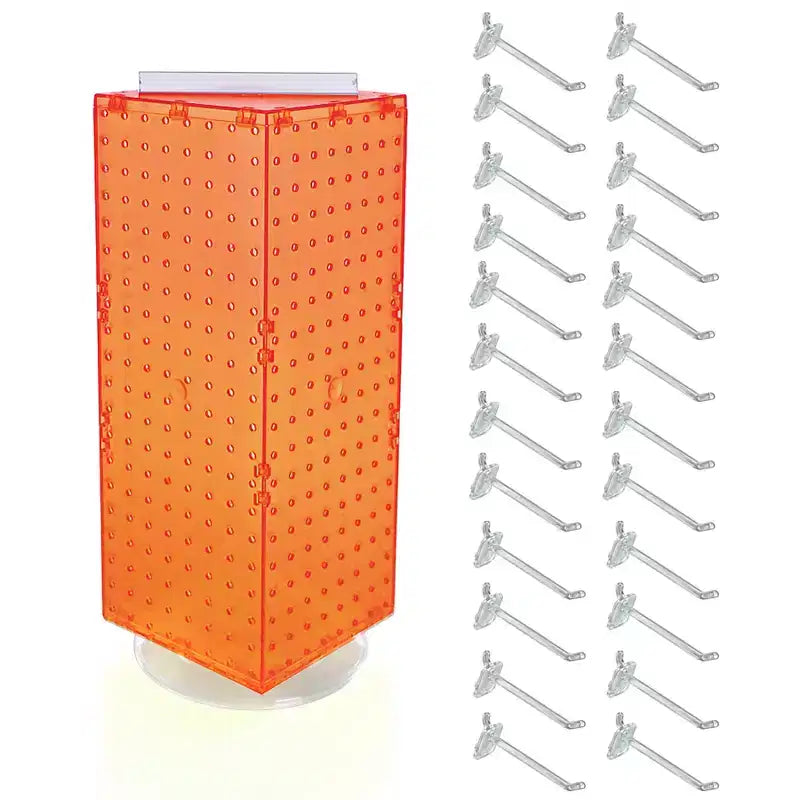 Expositor de mostrador giratorio de cuatro caras con ganchos de Azar Displays