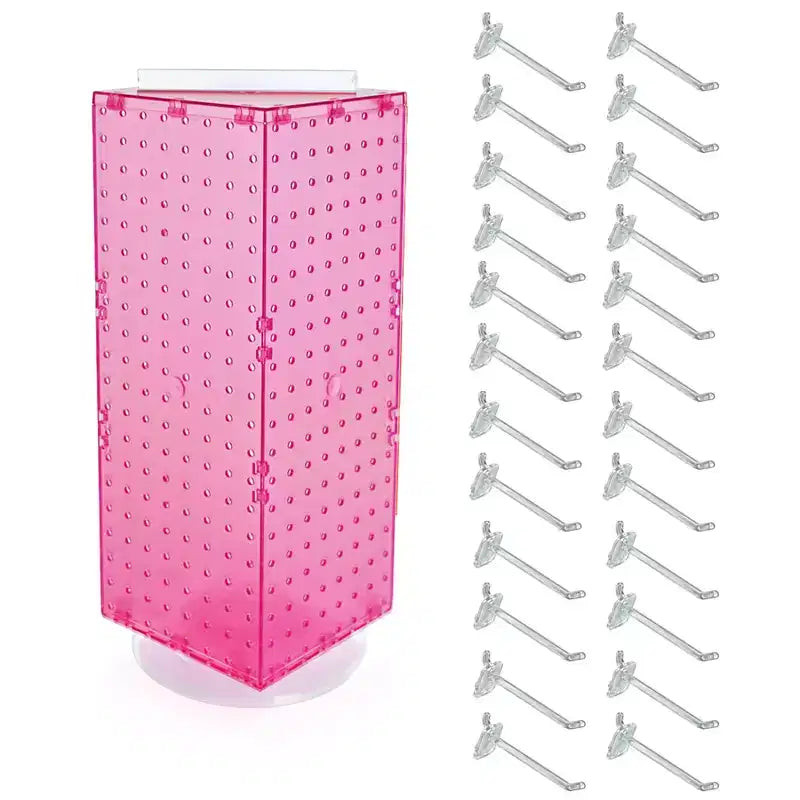 Expositor de mostrador giratorio de cuatro caras con ganchos de Azar Displays