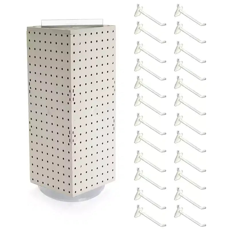 Expositor de mostrador giratorio de cuatro caras con ganchos de Azar Displays