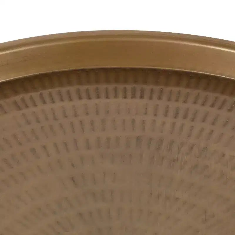 Mesa de centro redonda de metal Kate y Laurel Mahdavi, 25.5x25.5x15.5, oro