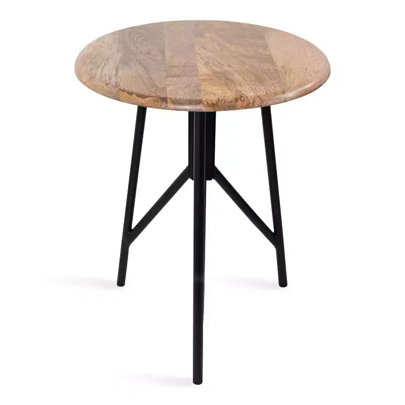 Mesa auxiliar redonda de madera Kate y Laurel Pallson, 18x18x22, Natural