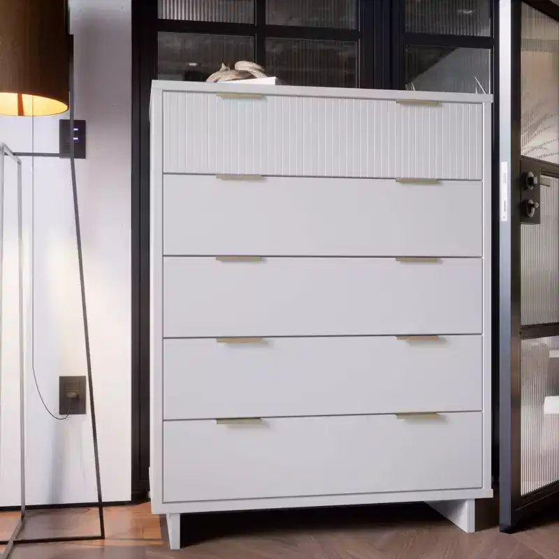 Cómoda alta moderna Granville de 5 cajones - Manhattan Comfort