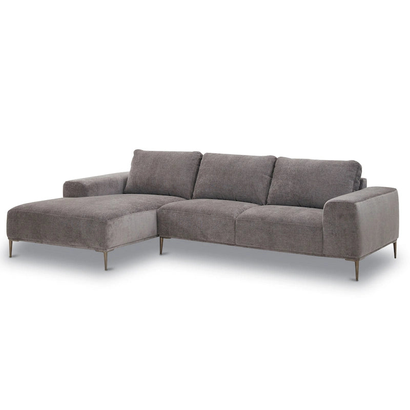 Sofá seccional de tela de 113" con diván