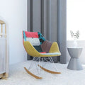 Mecedora tapizada en poliéster para lactancia - Sillón moderno con reposabrazos para el hogar, la sala de estar y el dormitorio