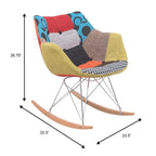 Mecedora tapizada en poliéster para lactancia - Sillón moderno con reposabrazos para el hogar, la sala de estar y el dormitorio
